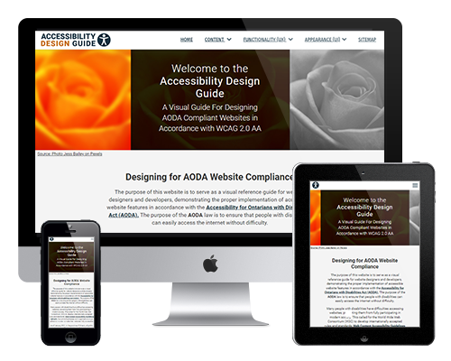 Accessibility Design Guide device views