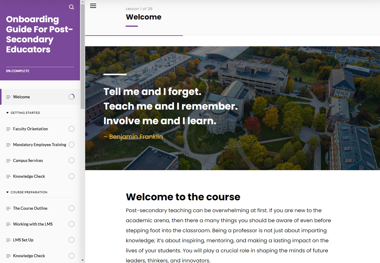 Introduction and welcome message