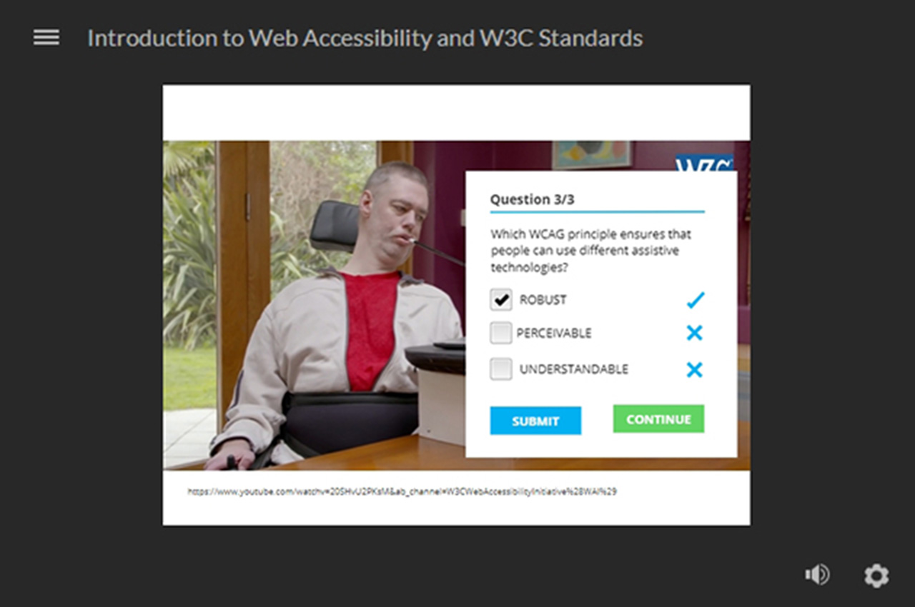 man using a mouth tapper with screen reader