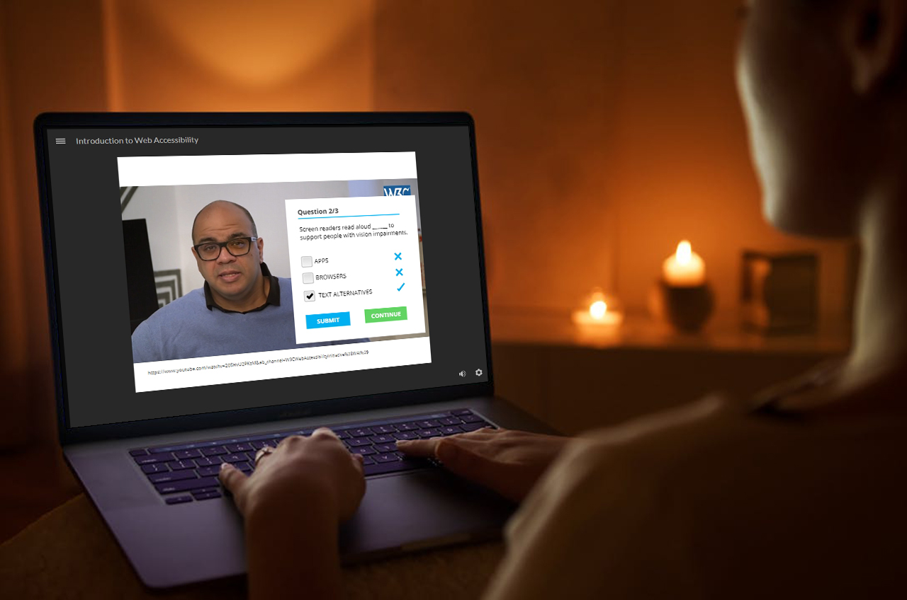 laptop showing Accessibility module