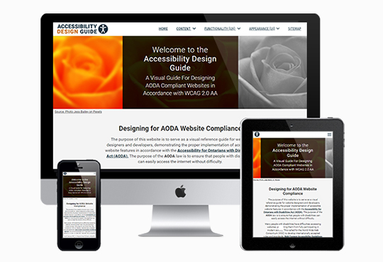 The Accessibility Design Guide website