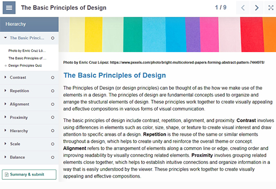 module for principles of Design