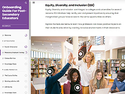 Onboarding Guide For Post-Secondary Educators module